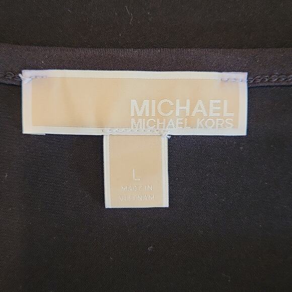 MICHAEL KORS Gorgeous Black Pleated Hem Long Sleeve Dress Large - Picture 3 of 13